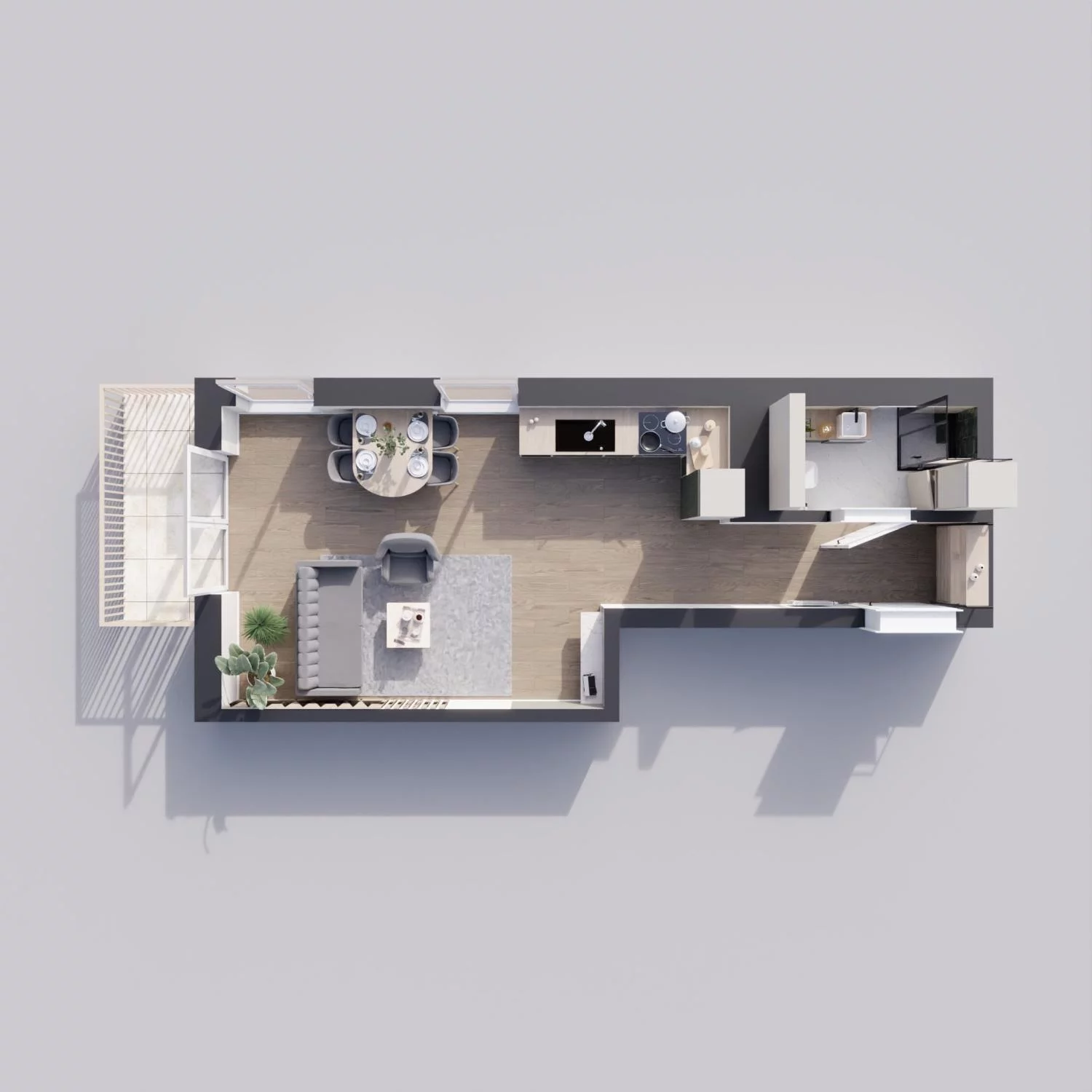 1 pokój, mieszkanie 32,79 m², piętro 3, oferta nr 12B, Strzelców 28, Kraków, Prądnik Czerwony, ul. Strzelców 28