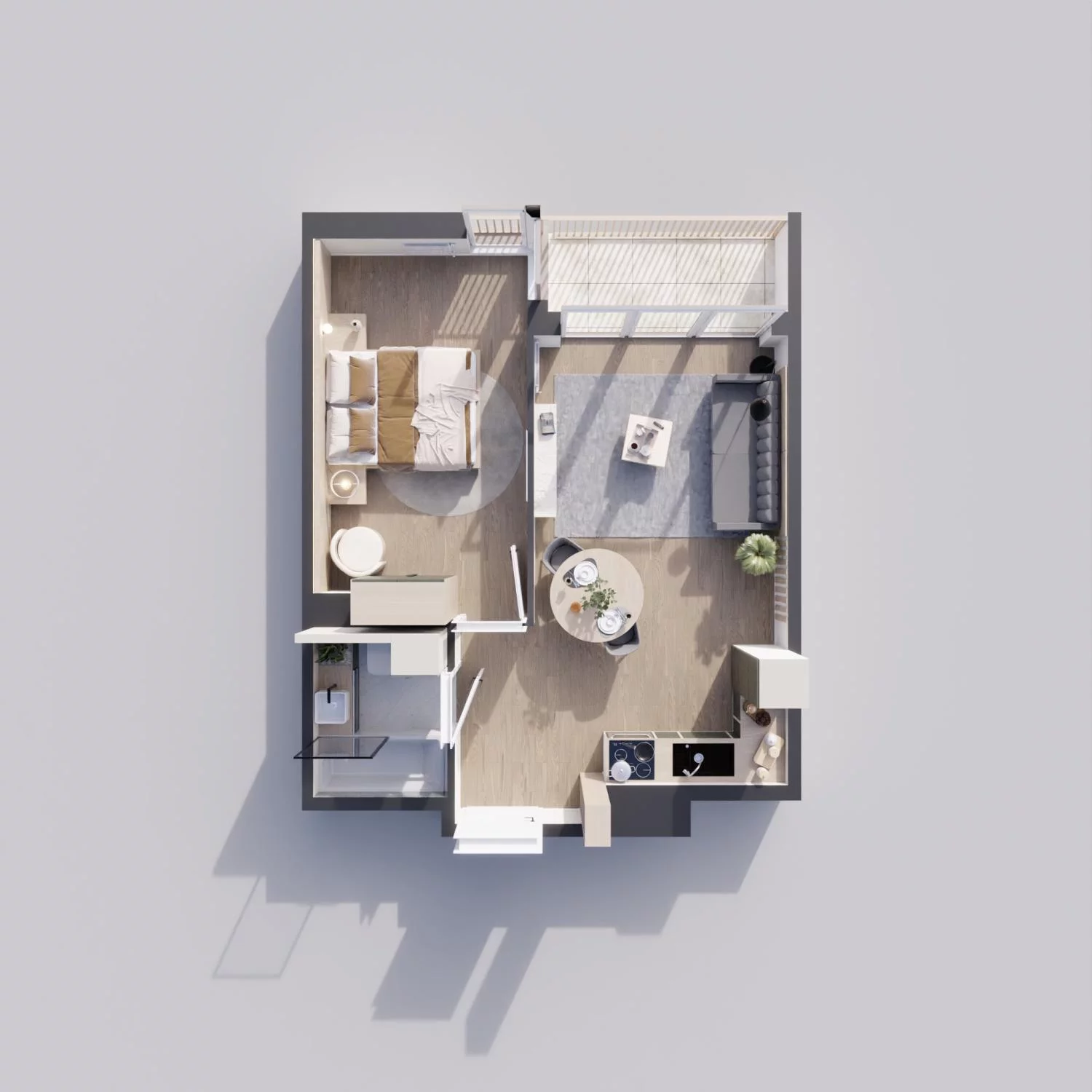 2 pokoje, mieszkanie 42,13 m², piętro 2, oferta nr 24C, Strzelców 28, Kraków, Prądnik Czerwony, ul. Strzelców 28