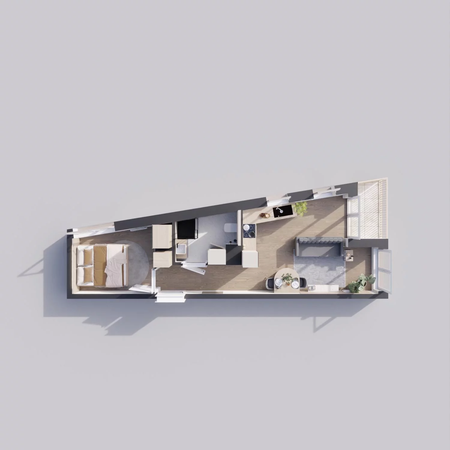 2 pokoje, mieszkanie 38,69 m², piętro 3, oferta nr 28C, Strzelców 28, Kraków, Prądnik Czerwony, ul. Strzelców 28