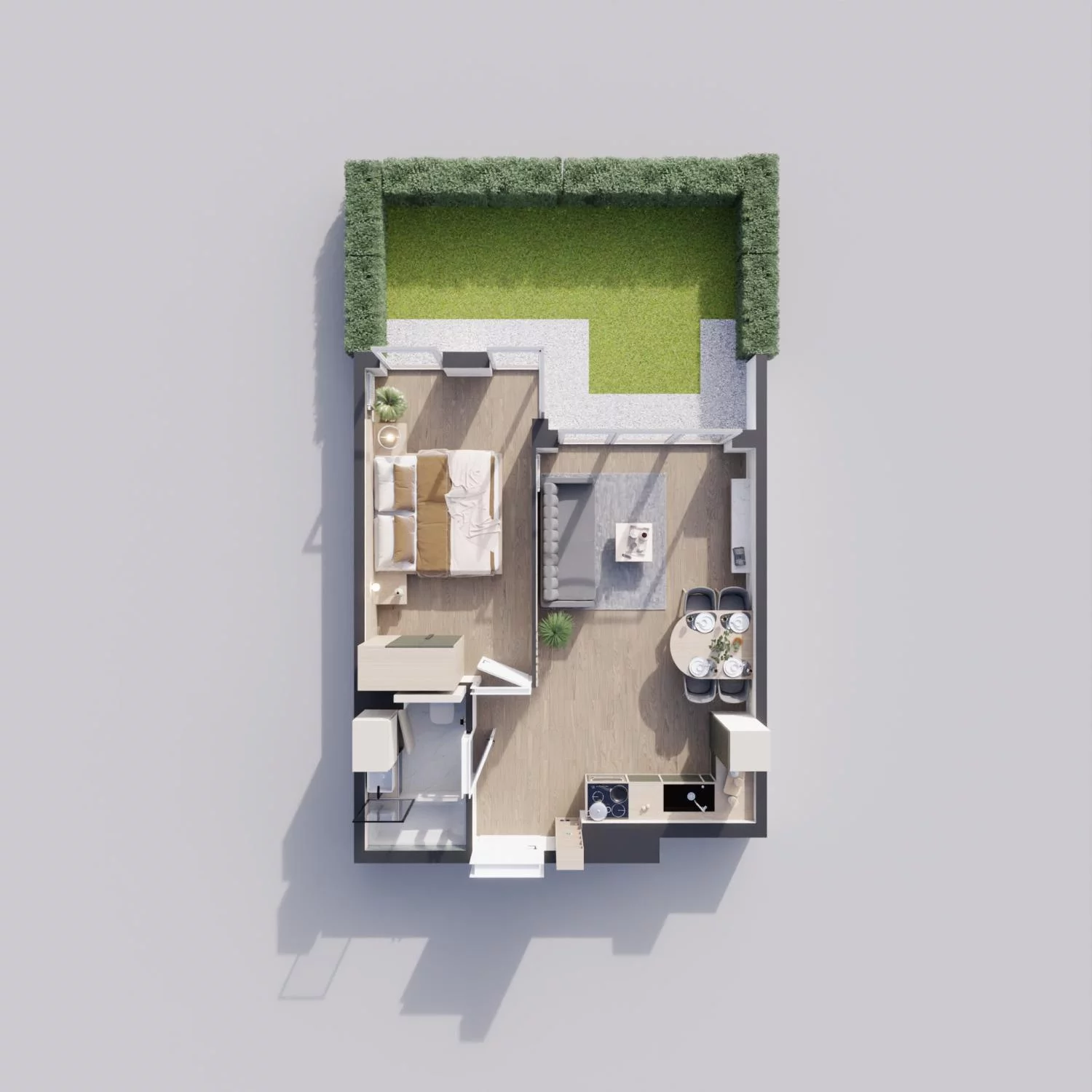 2 pokoje, mieszkanie 42,62 m², parter, oferta nr 29B, Strzelców 28, Kraków, Prądnik Czerwony, ul. Strzelców 28