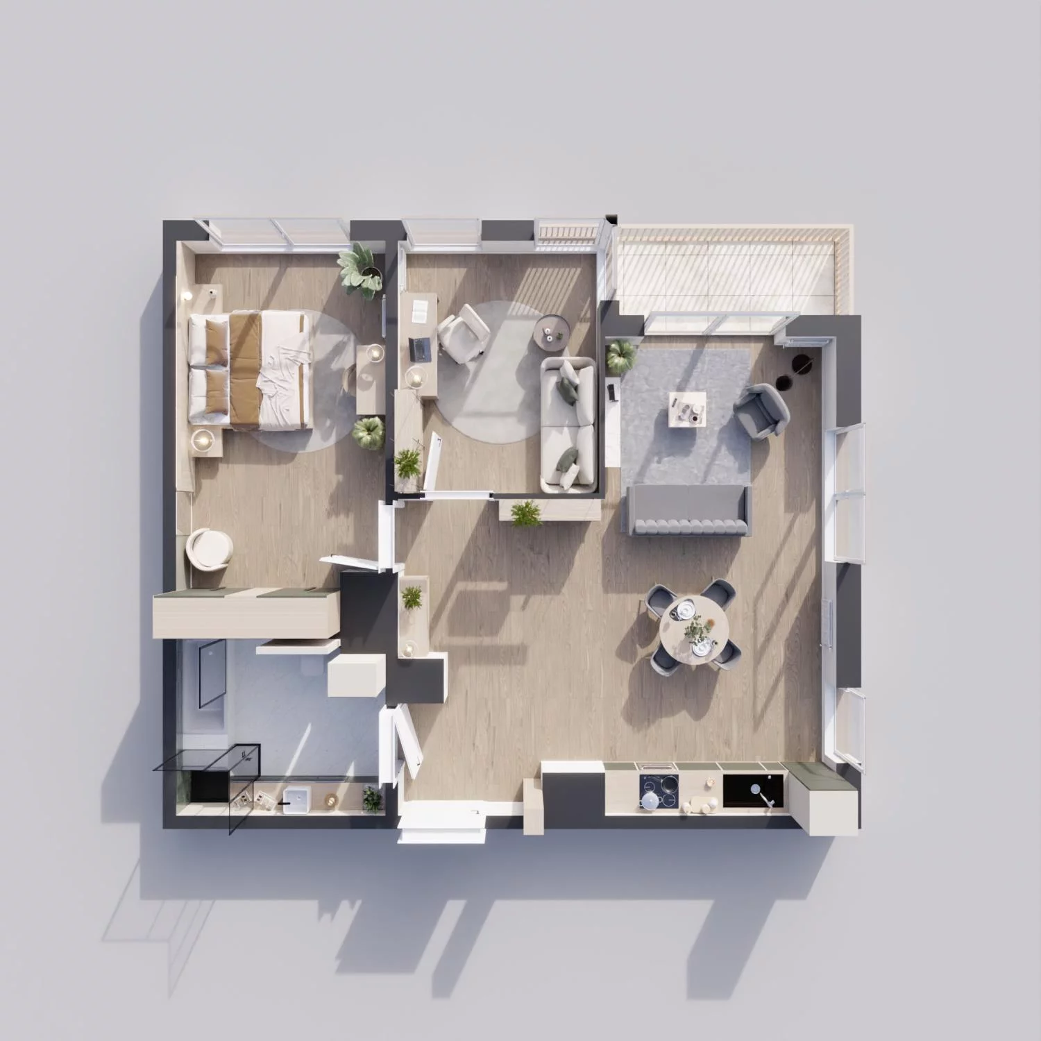 3 pokoje, mieszkanie 62,61 m², piętro 5, oferta nr 40C, Strzelców 28, Kraków, Prądnik Czerwony, ul. Strzelców 28