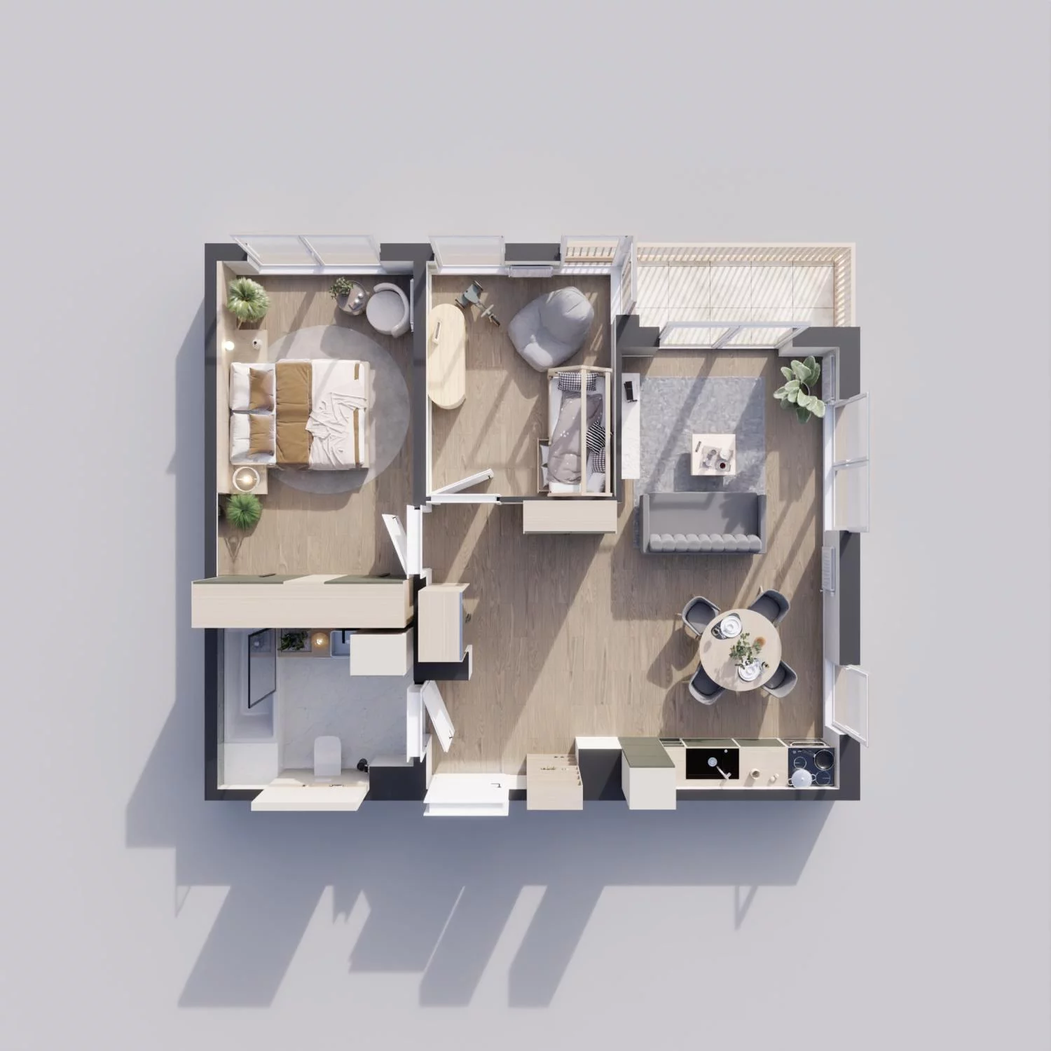 3 pokoje, mieszkanie 62,75 m², piętro 3, oferta nr 45B, Strzelców 28, Kraków, Prądnik Czerwony, ul. Strzelców 28