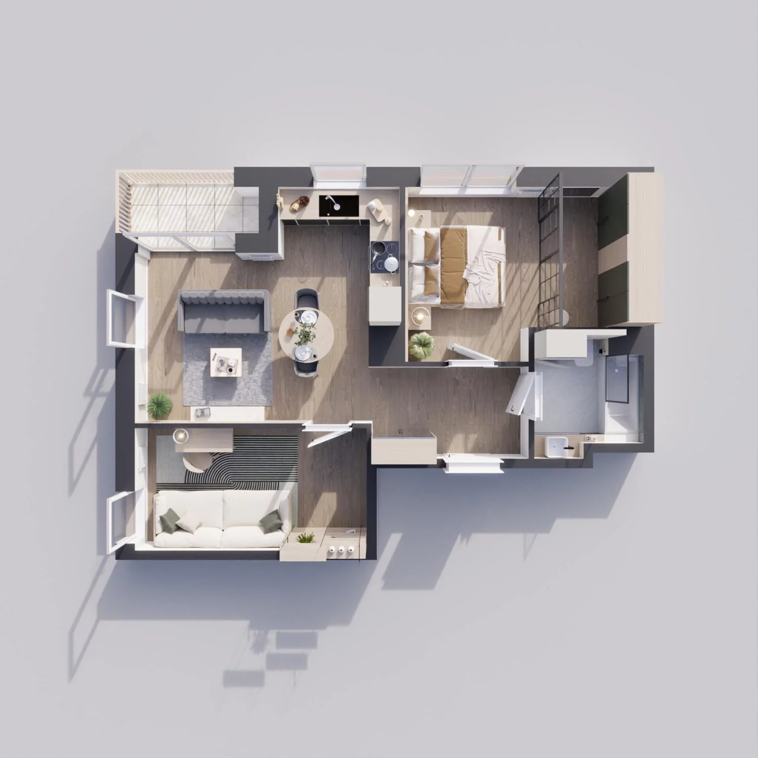 3 pokoje, mieszkanie 55,08 m², piętro 4, oferta nr 51B, Strzelców 28, Kraków, Prądnik Czerwony, ul. Strzelców 28