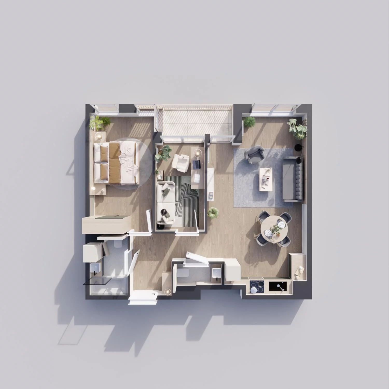 3 pokoje, mieszkanie 64,69 m², piętro 6, oferta nr 59B, Strzelców 28, Kraków, Prądnik Czerwony, ul. Strzelców 28