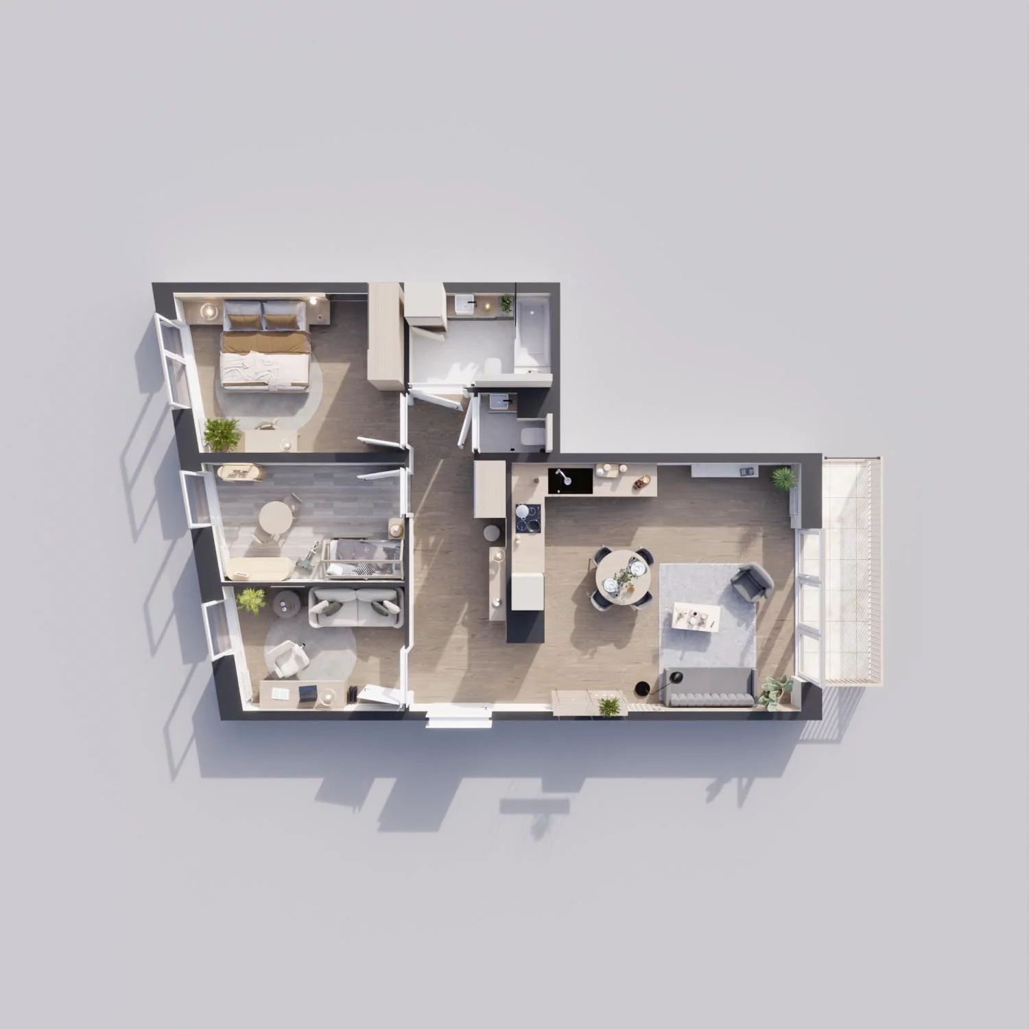 4 pokoje, mieszkanie 66,91 m², piętro 5, oferta nr 13C, Strzelców 28, Kraków, Prądnik Czerwony, ul. Strzelców 28