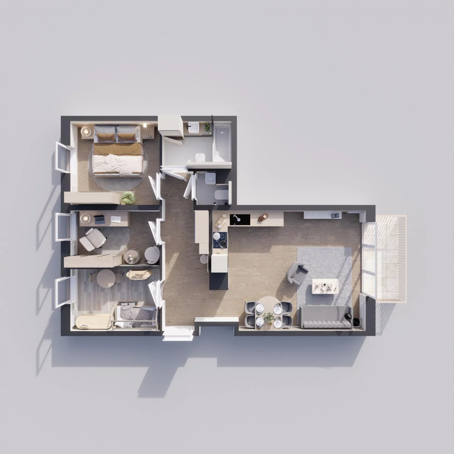 4 pokoje, mieszkanie 67,30 m², piętro 4, oferta nr 17B, Strzelców 28, Kraków, Prądnik Czerwony, ul. Strzelców 28