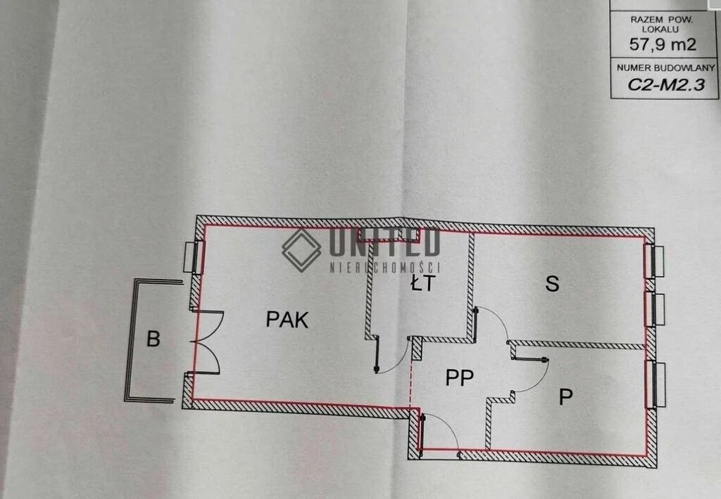 3 pokoje, mieszkanie 58,00 m², piętro 1, oferta nr , 17671/10630/OMS, Wrocław, Kleczków