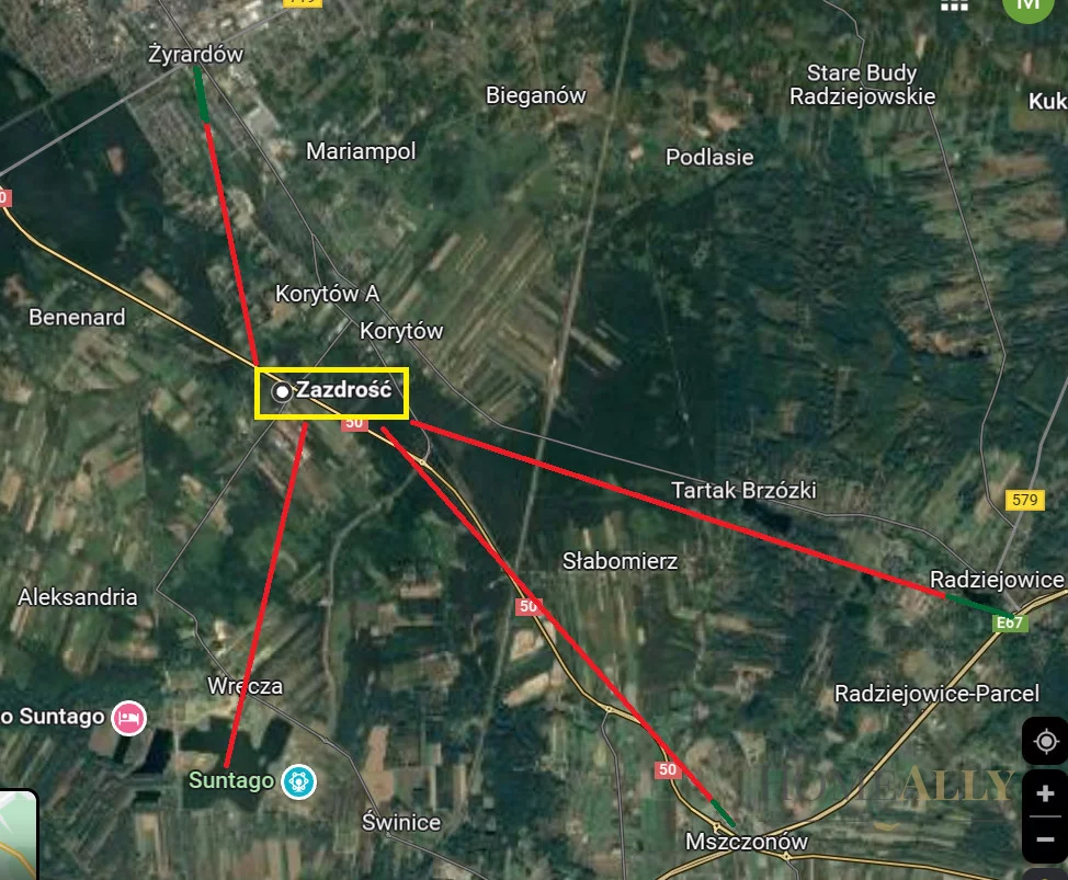 Działka 18 150,00 m², oferta nr , 798455, Zazdrość