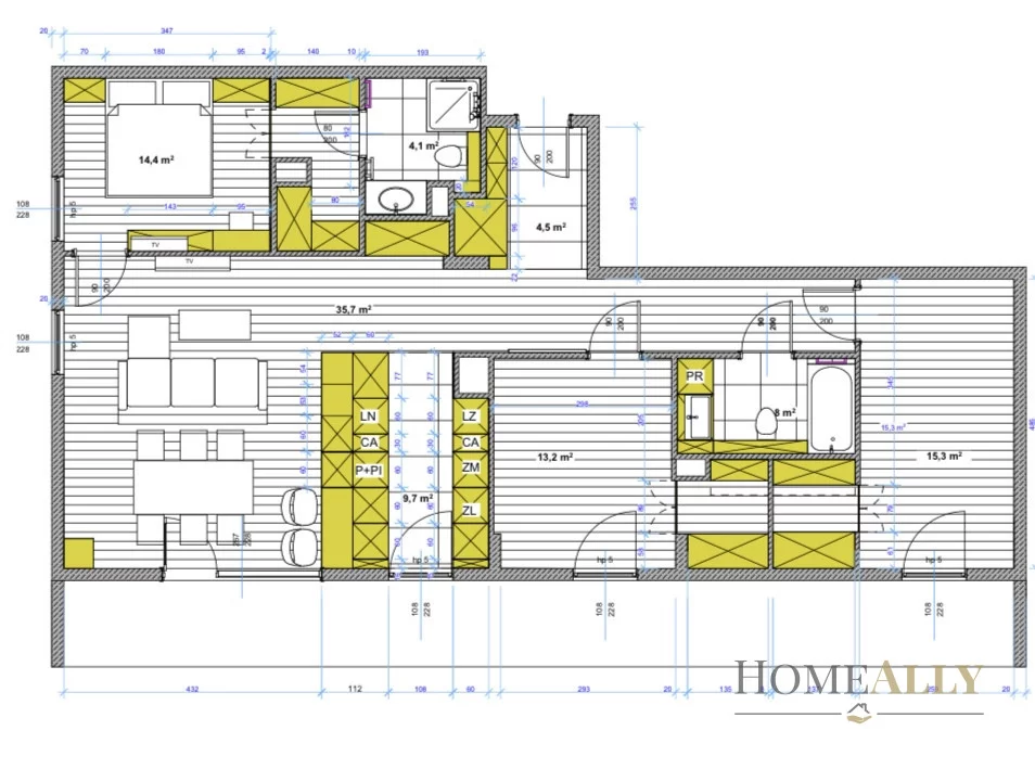 4 pokoje, mieszkanie 103,96 m², piętro 2, oferta nr , 459872, Warszawa, Mokotów, Mokotów, Bergamotki