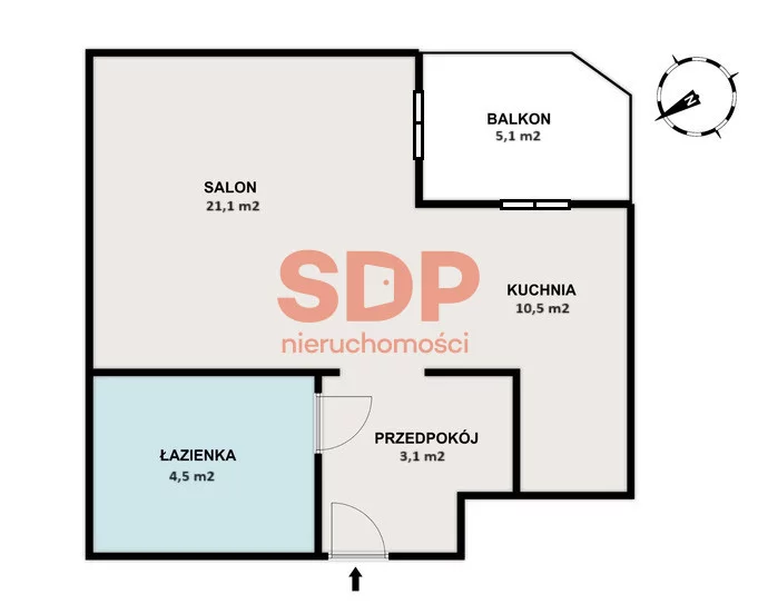 1 pokój, mieszkanie 42,60 m², piętro 5, oferta nr , SDP388675, Warszawa, Malborska