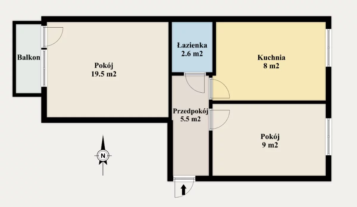 Mieszkanie dwupokojowe 44,70 m², Warszawa, Wola, Grabowska, Sprzedaż