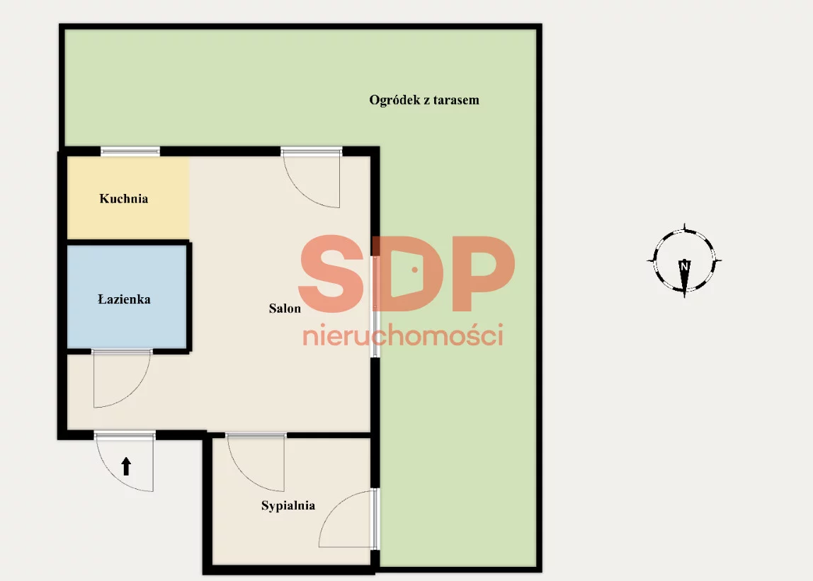 Apartament na sprzedaż, 36,00 m², 2 pokoje, parter, oferta nr SDP529193