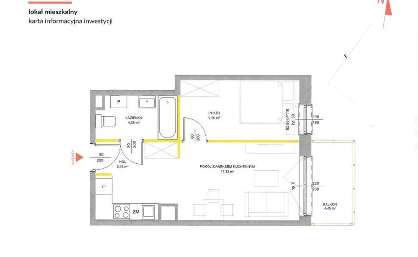 Mieszkanie dwupokojowe 35,81 m², Warszawa, Białołęka, Marii Callas, Sprzedaż