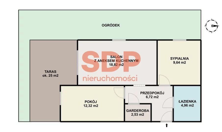 3 pokoje, mieszkanie 54,99 m², parter, oferta nr , SDP626041, Warszawa, Głębocka