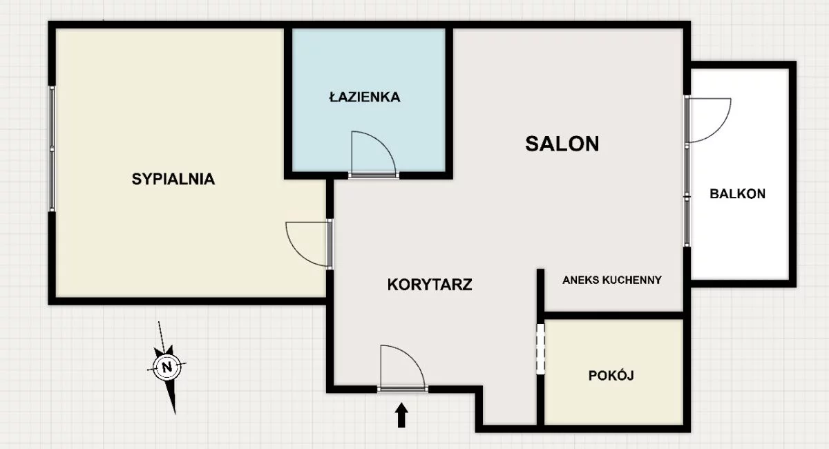 Mieszkanie trzypokojowe 45,95 m², Warszawa, Świderska, Sprzedaż