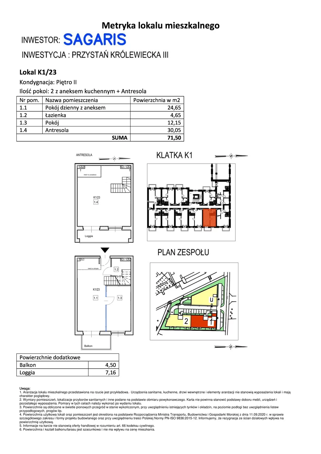 Mieszkanie 71,50 m², piętro 2, oferta nr K1/23, Przystań Królewiecka III, Wrocław, Maślice, Fabryczna, ul. Królewiecka