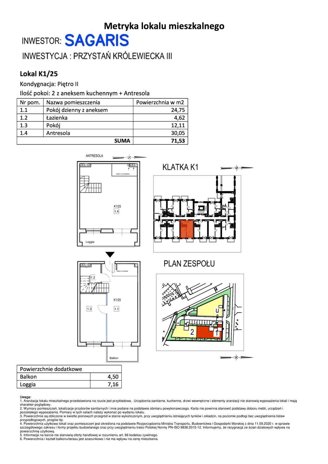 Mieszkanie 71,53 m², piętro 2, oferta nr K1/25, Przystań Królewiecka III, Wrocław, Maślice, Fabryczna, ul. Królewiecka