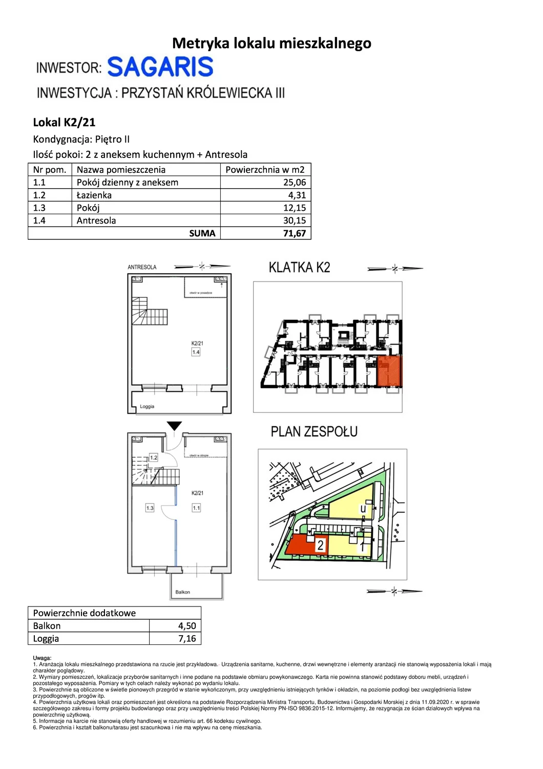 Mieszkanie 71,67 m², piętro 2, oferta nr K2/21, Przystań Królewiecka III, Wrocław, Maślice, Fabryczna, ul. Królewiecka