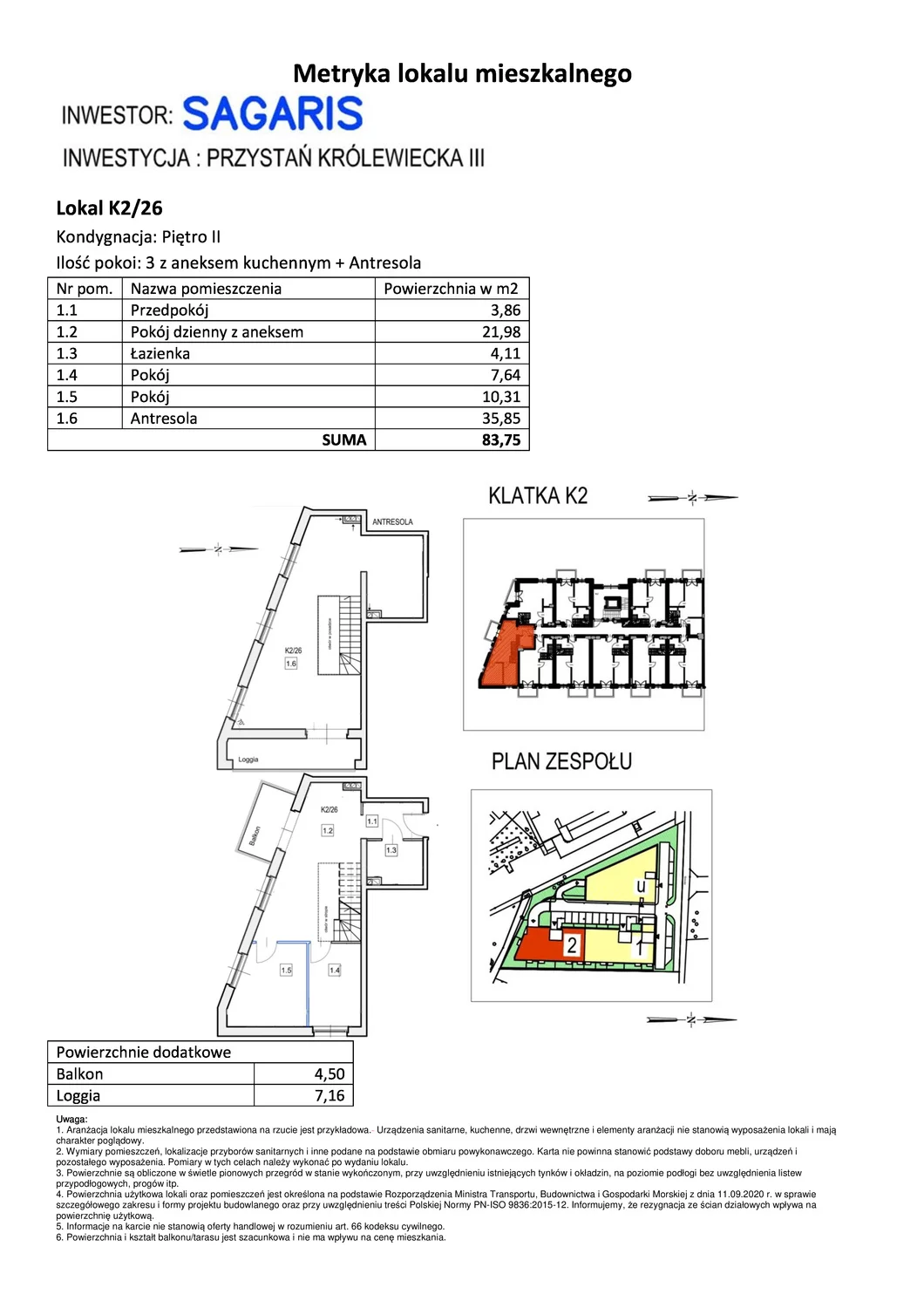 Mieszkanie 83,75 m², piętro 2, oferta nr K2/26, Przystań Królewiecka III, Wrocław, Maślice, Fabryczna, ul. Królewiecka