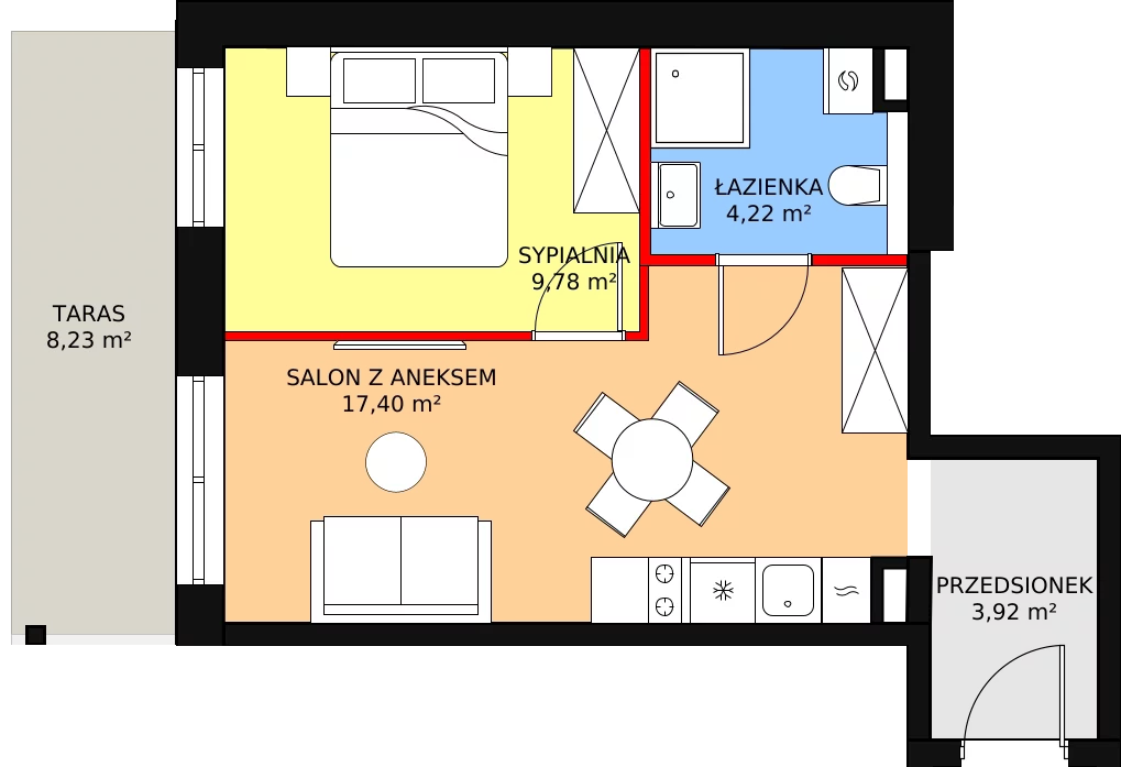 Apartament 35,32 m², parter, oferta nr 1.1.2, Szklarska Village, Szklarska Poręba, ul. Muzealna