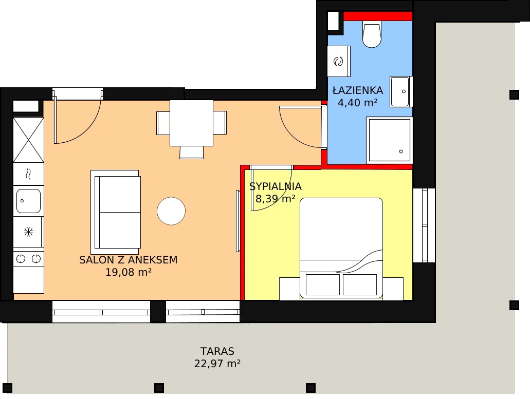 Apartament 32,31 m², parter, oferta nr 2.1.1, Szklarska Village, Szklarska Poręba, ul. Muzealna