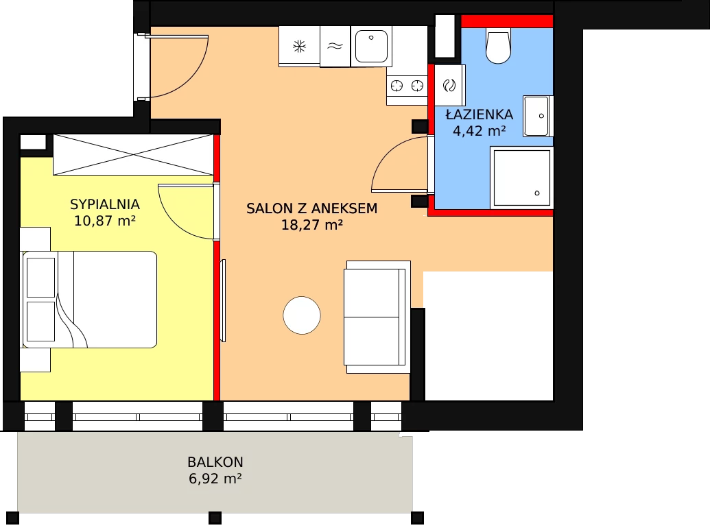 Apartament 34,41 m², piętro 2, oferta nr 2.3.1, Szklarska Village, Szklarska Poręba, ul. Muzealna