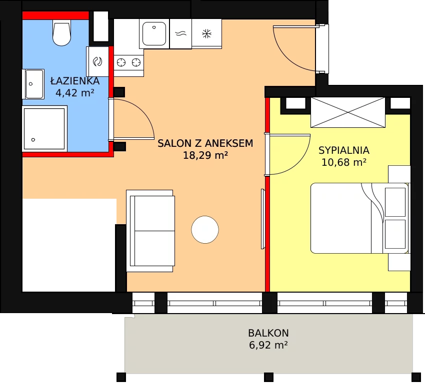 Apartament 34,24 m², piętro 2, oferta nr 2.3.4, Szklarska Village, Szklarska Poręba, ul. Muzealna