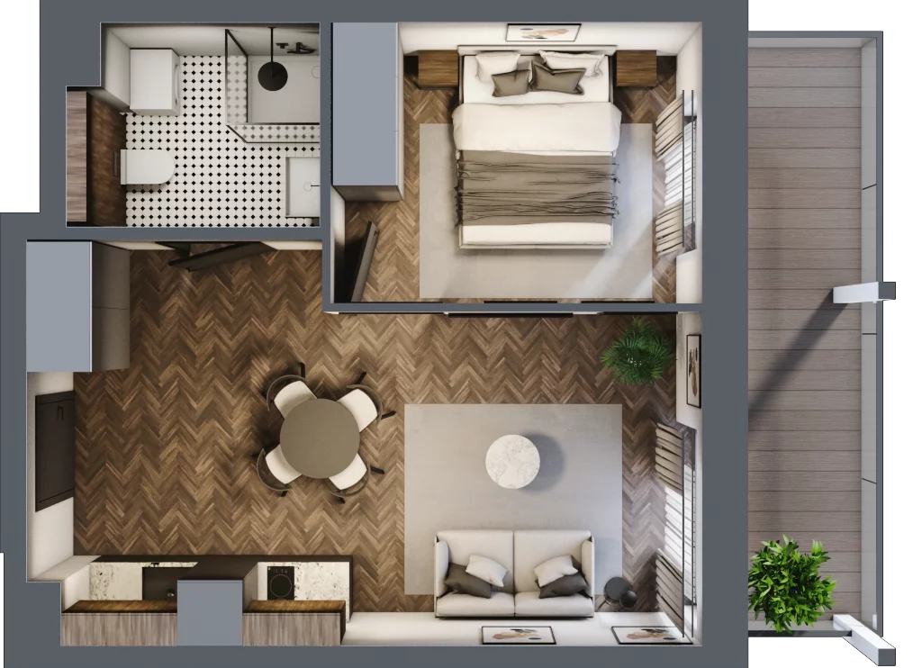 2 pokoje, lokal inwestycyjny 33,81 m², parter, oferta nr 2.1.3, Szklarska Village, Szklarska Poręba, ul. Muzealna