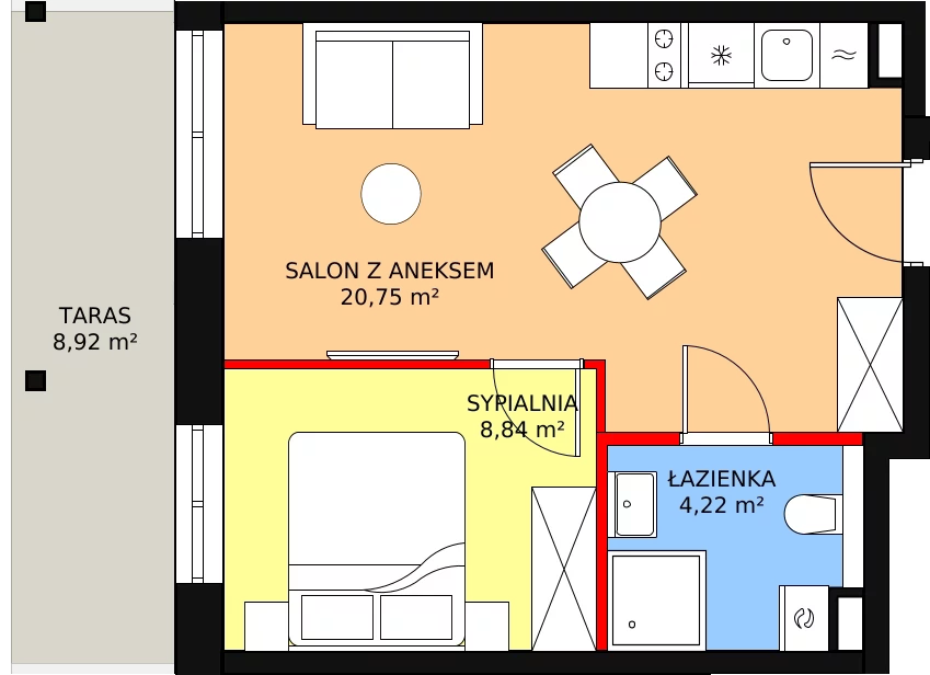 Apartament 33,81 m², parter, oferta nr 3.1.3, Szklarska Village, Szklarska Poręba, ul. Muzealna