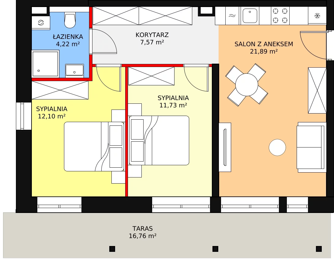 Apartament 57,51 m², parter, oferta nr 5.1.3, Szklarska Village, Szklarska Poręba, ul. Muzealna