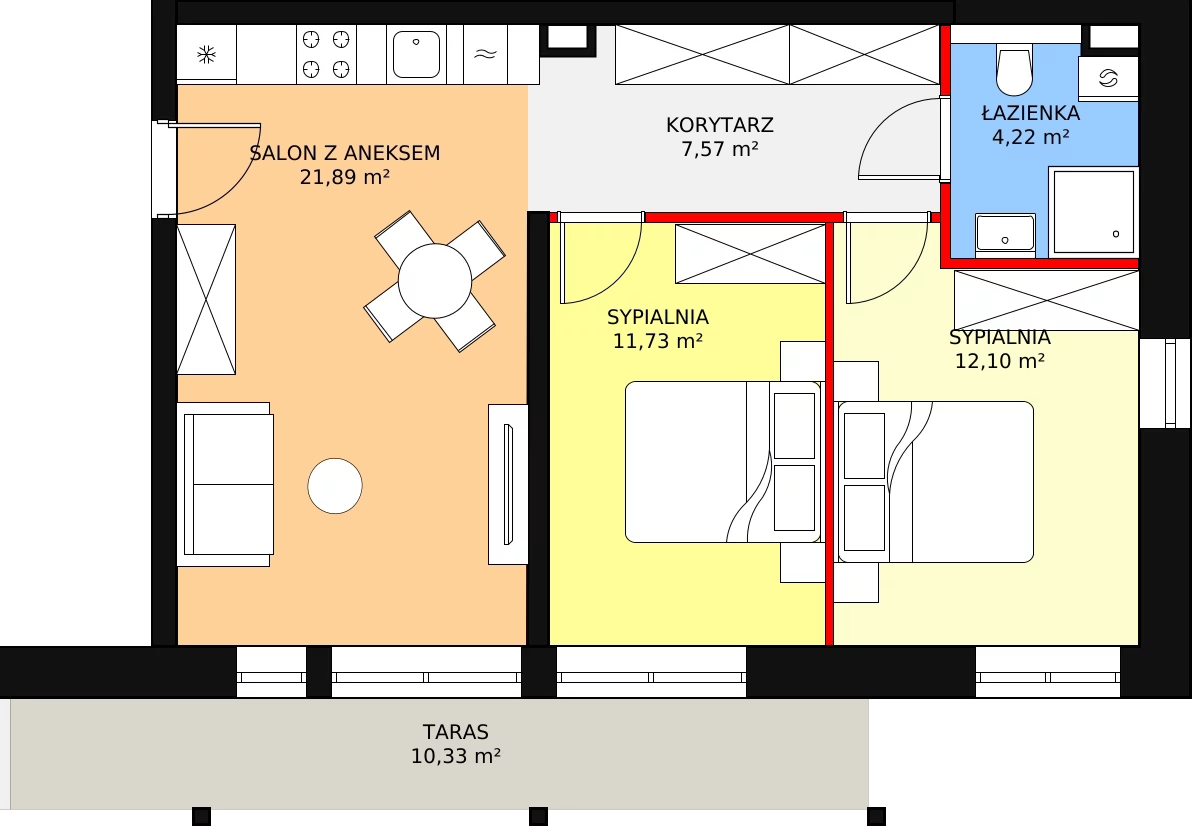 Apartament 57,51 m², piętro 1, oferta nr 5.2.4, Szklarska Village, Szklarska Poręba, ul. Muzealna