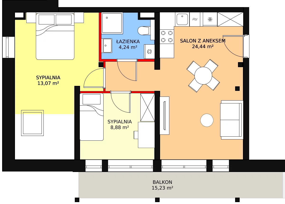 Apartament 50,83 m², piętro 2, oferta nr 5.3.3, Szklarska Village, Szklarska Poręba, ul. Muzealna