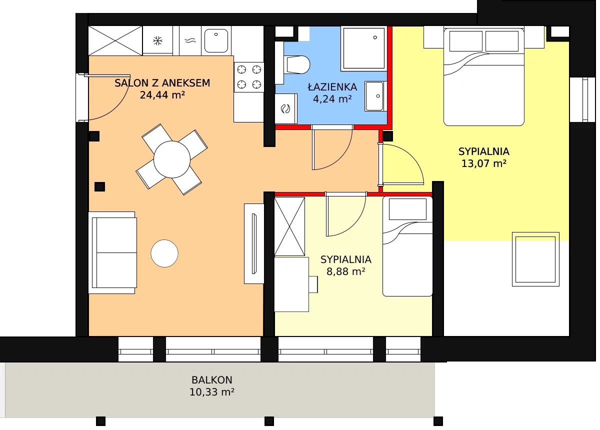 Apartament 50,83 m², piętro 2, oferta nr 5.3.4, Szklarska Village, Szklarska Poręba, ul. Muzealna