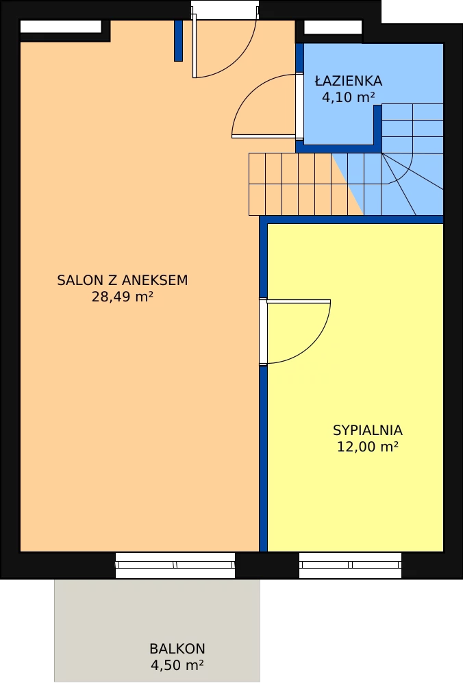2 pokoje, mieszkanie 77,96 m², piętro 2, oferta nr K2/23, Przystań Królewiecka III, Wrocław, Maślice, Fabryczna, ul. Królewiecka