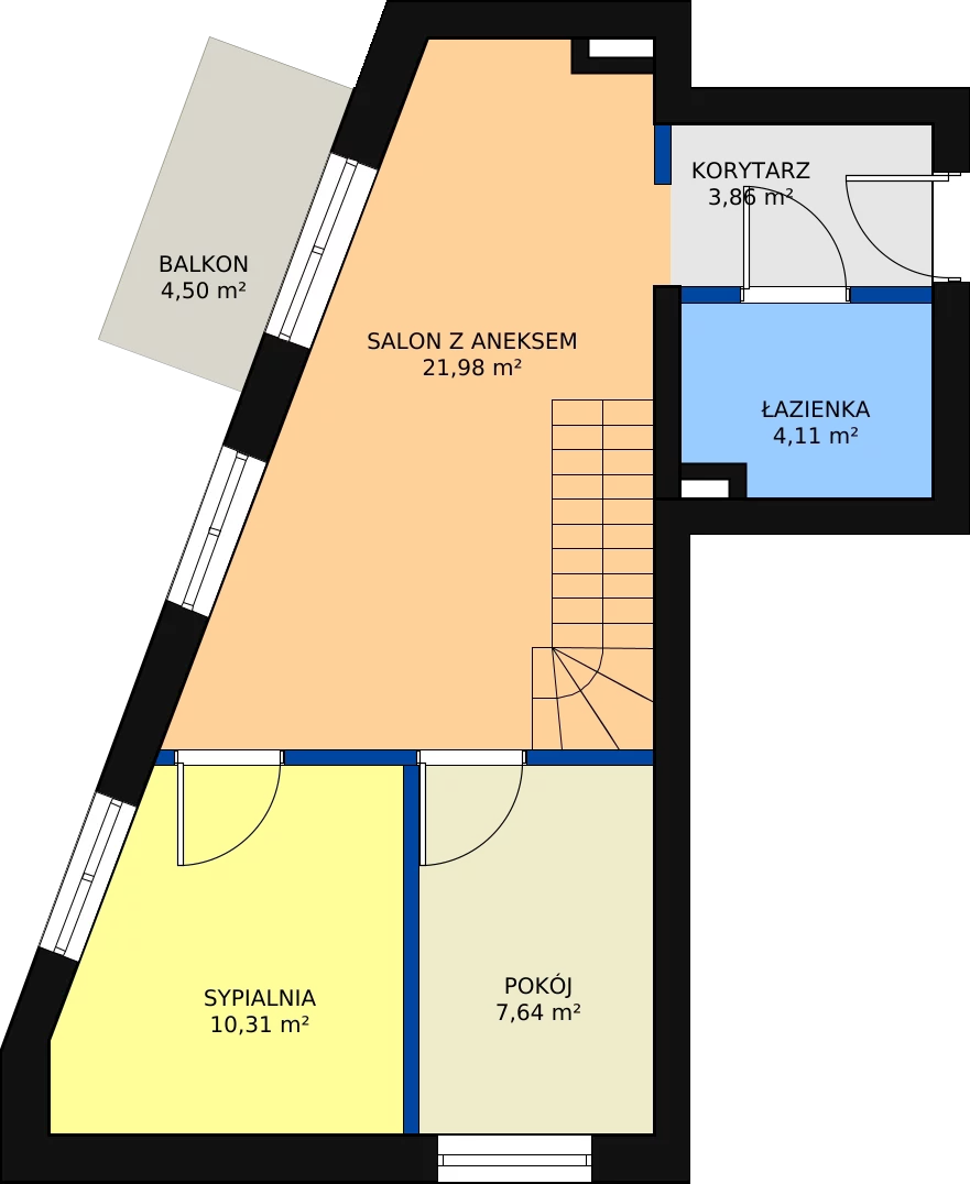 3 pokoje, mieszkanie 83,75 m², piętro 2, oferta nr K2/26, Przystań Królewiecka III, Wrocław, Maślice, Fabryczna, ul. Królewiecka