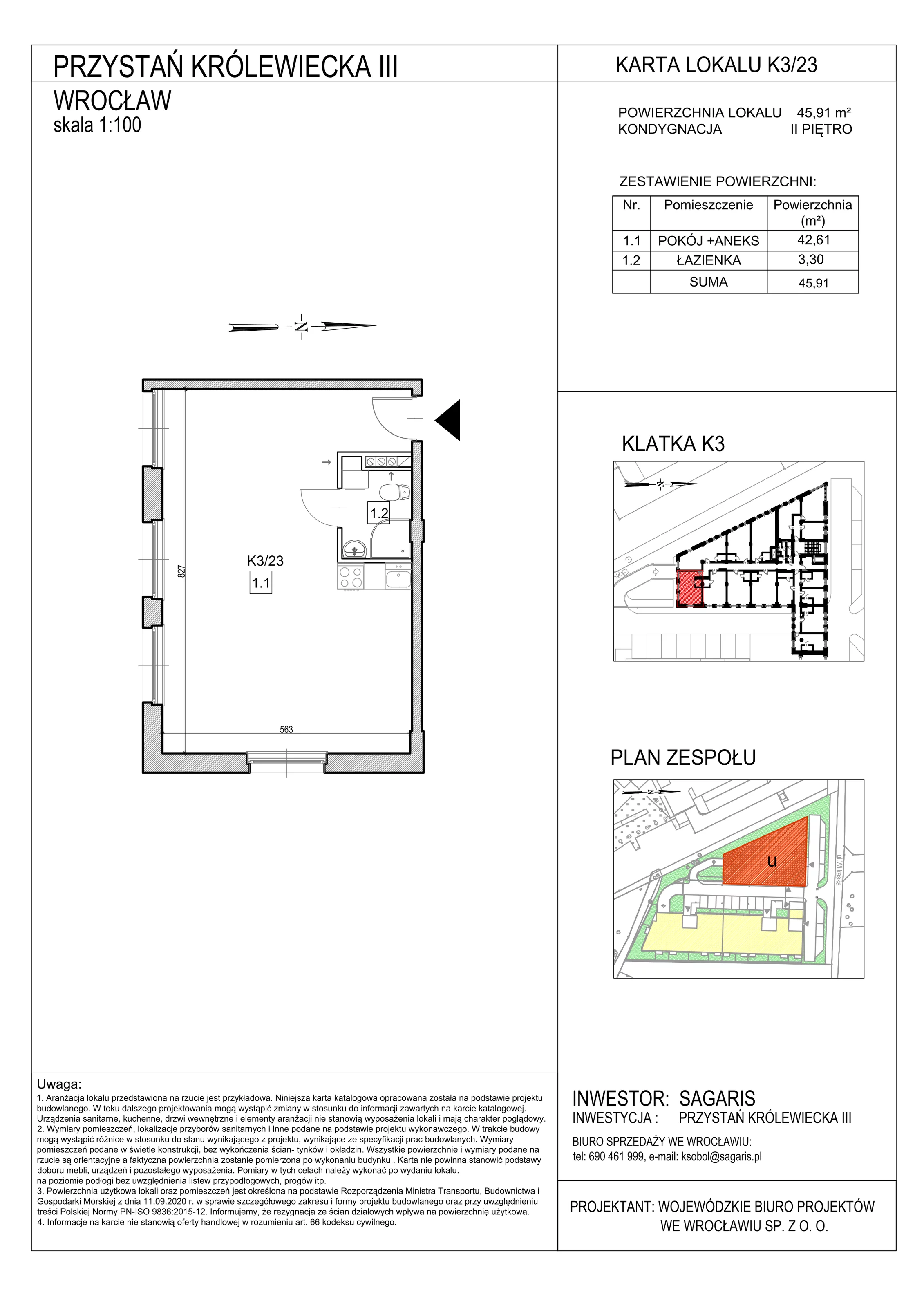 Lokal użytkowy 45,91 m², oferta nr K3/23, Przystań Królewiecka III - lokale usługowe, Wrocław, Maślice, Fabryczna, ul. Królewiecka