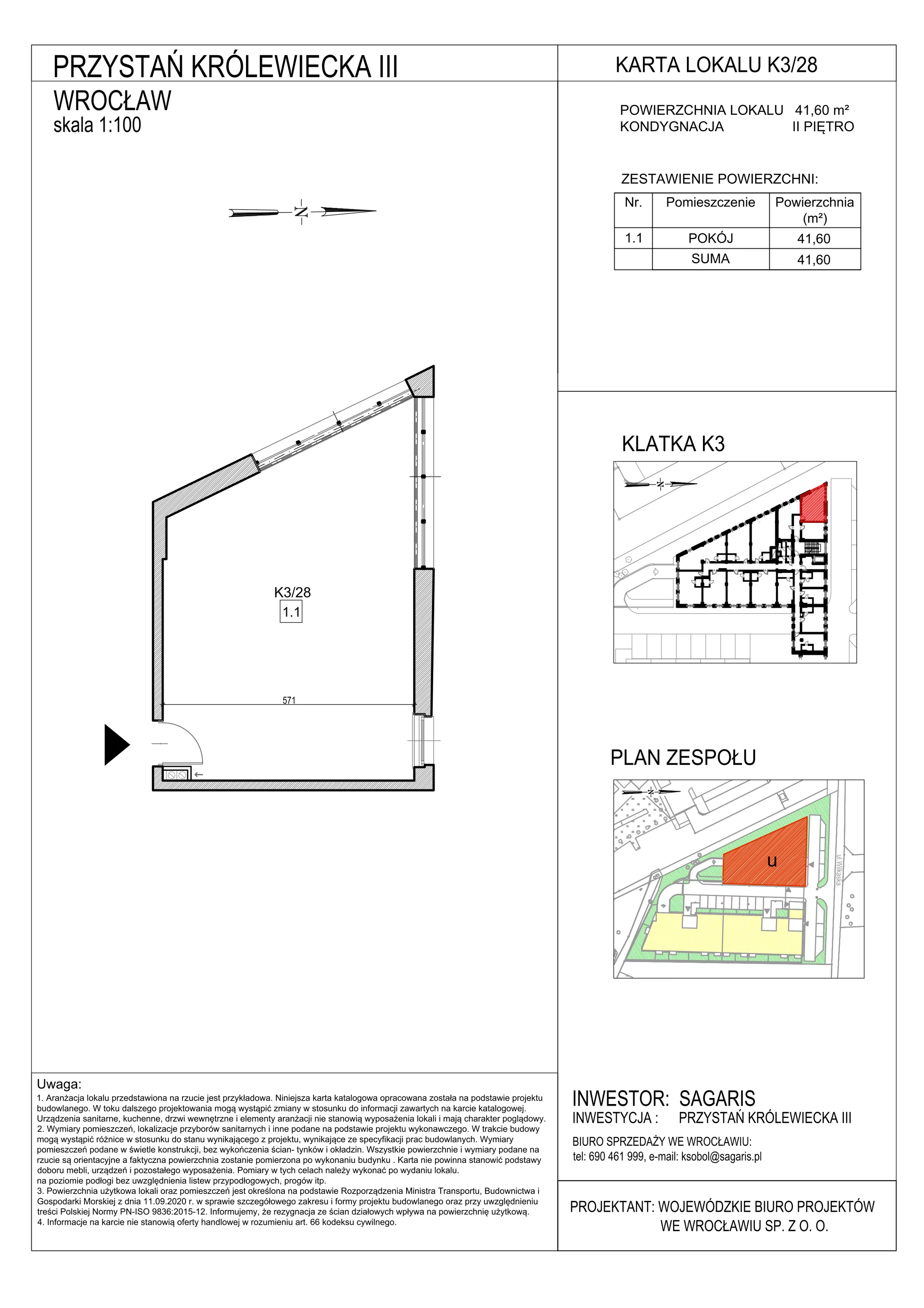 Lokal użytkowy 41,60 m², oferta nr K3/28, Przystań Królewiecka III - lokale usługowe, Wrocław, Maślice, Fabryczna, ul. Królewiecka