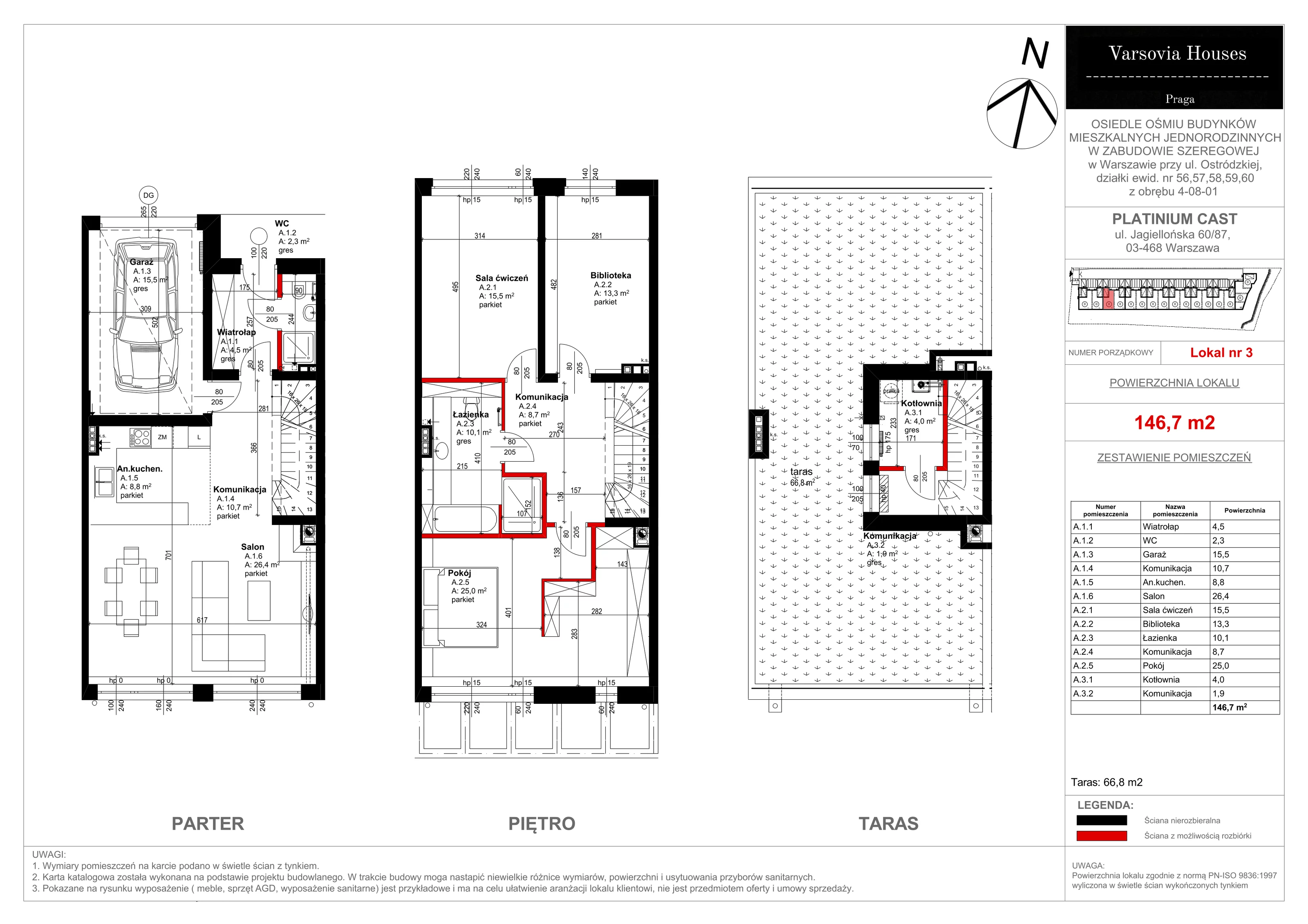 Dom i rezydencja 146,70 m², oferta nr 3, Varsovia Houses Praga, Warszawa, Targówek, Bródno, ul. Ostródzka 34 A