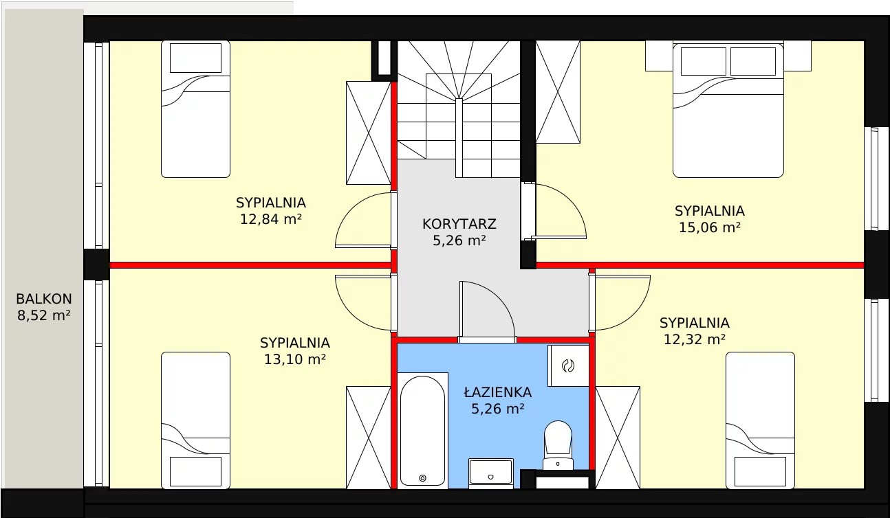 Apartament 96,20 m², piętro 2, oferta nr 4, Apartamenty Gałczyńskiego, Kraków, Czyżyny, ul. Konstantego Ildefonsa Gałczyńskiego 35