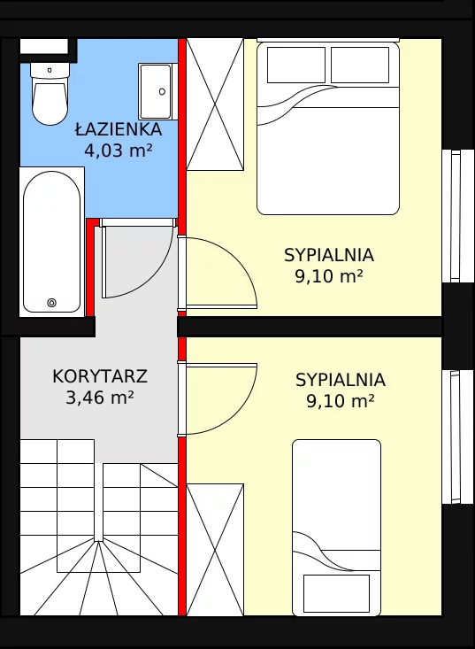 Apartament 86,11 m², piętro 1, oferta nr 5, Apartamenty Gałczyńskiego, Kraków, Czyżyny, ul. Konstantego Ildefonsa Gałczyńskiego 35