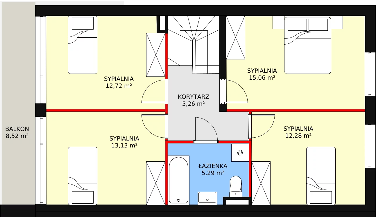 Apartament 95,39 m², piętro 2, oferta nr 8, Apartamenty Gałczyńskiego, Kraków, Czyżyny, ul. Konstantego Ildefonsa Gałczyńskiego 35