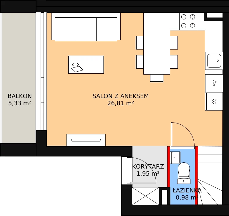 Apartament 93,05 m², piętro 2, oferta nr 10, Apartamenty Gałczyńskiego, Kraków, Czyżyny, ul. Konstantego Ildefonsa Gałczyńskiego 35