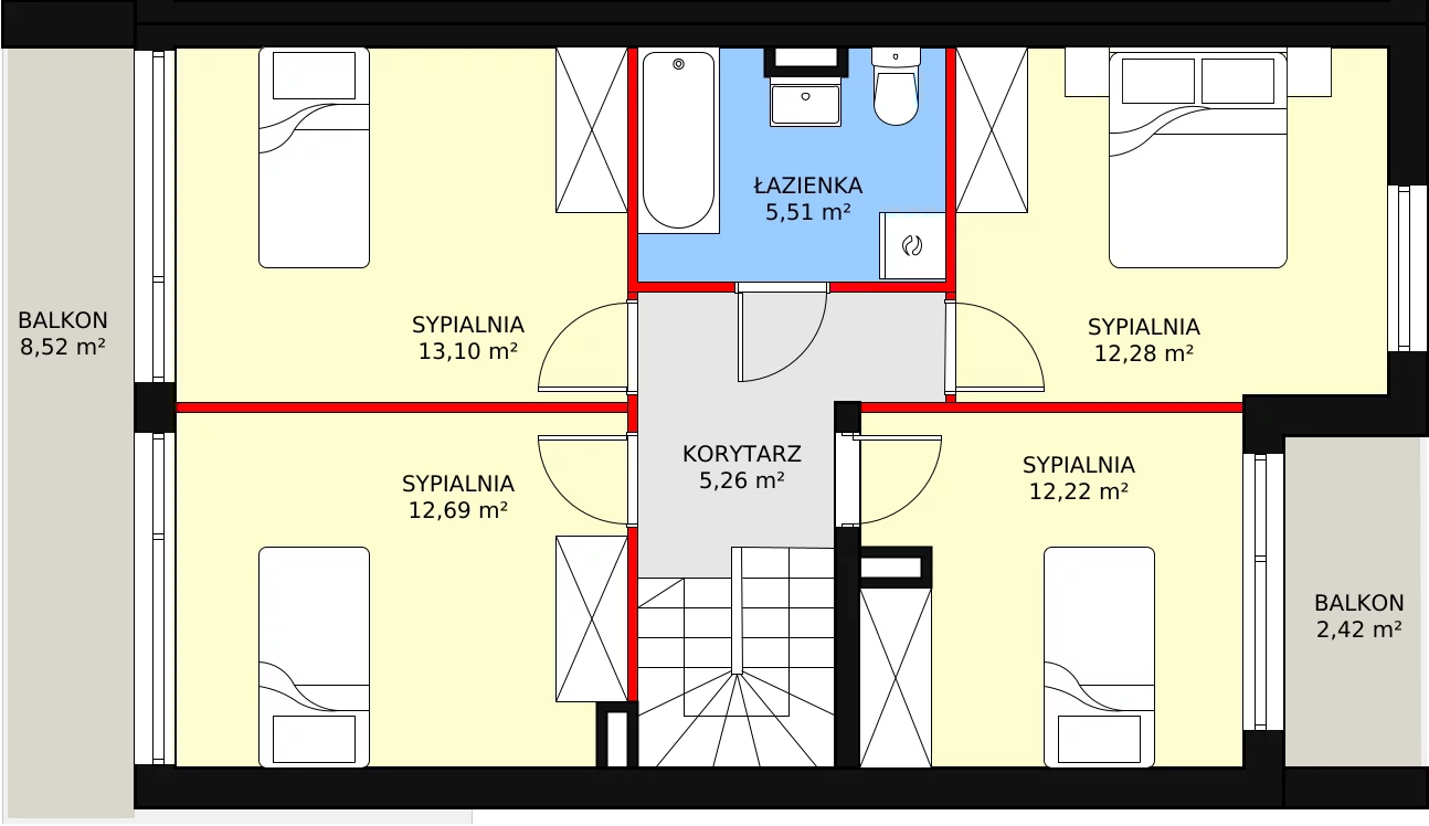 Apartament 93,05 m², piętro 2, oferta nr 10, Apartamenty Gałczyńskiego, Kraków, Czyżyny, ul. Konstantego Ildefonsa Gałczyńskiego 35