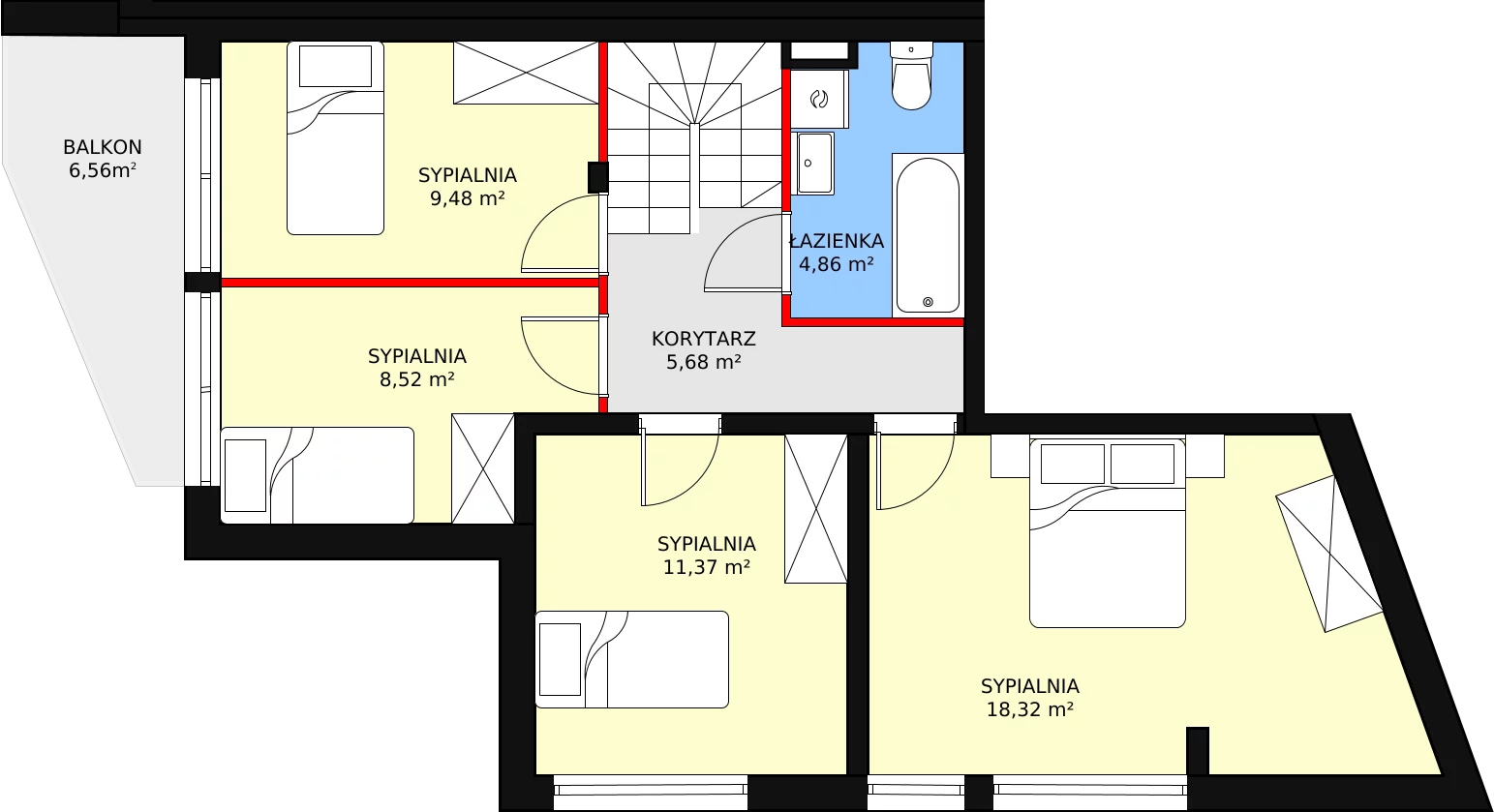 Apartament 96,60 m², piętro 1, oferta nr 13, Apartamenty Gałczyńskiego, Kraków, Czyżyny, ul. Konstantego Ildefonsa Gałczyńskiego 35