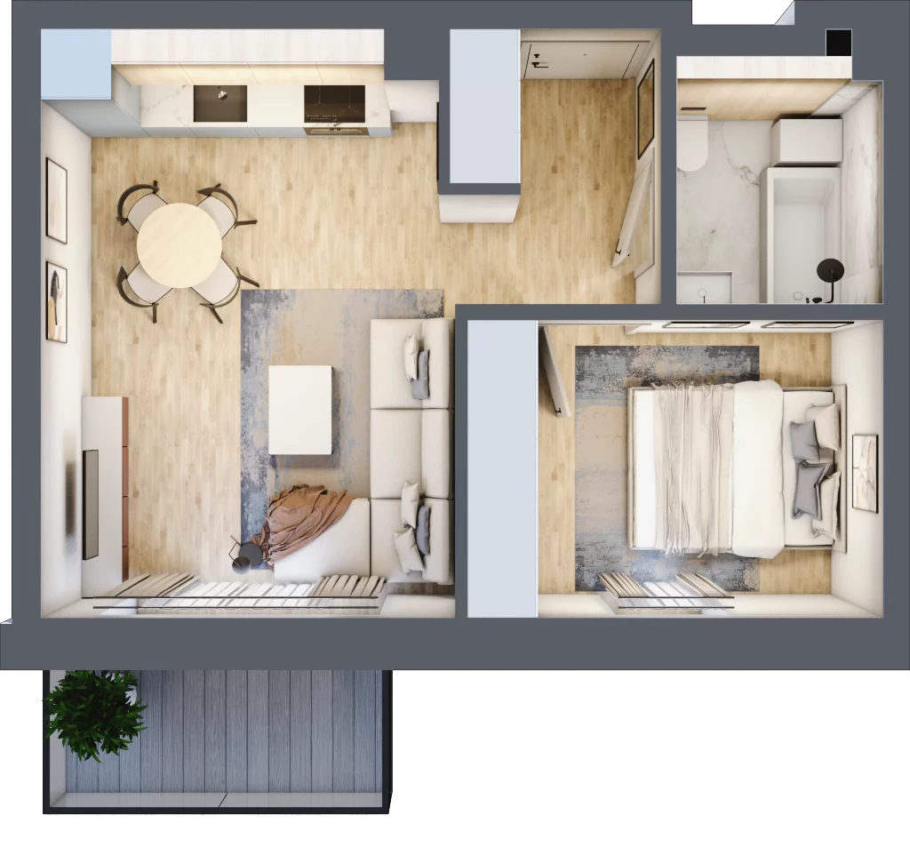 2 pokoje, mieszkanie 34,40 m², parter, oferta nr L13, Mickiewicza 21 Residence, Śrem, ul. Mickiewicza 21