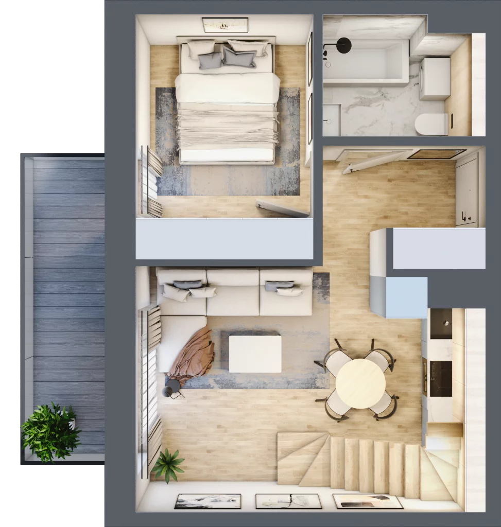 3 pokoje, mieszkanie 65,65 m², piętro 2, oferta nr L31, Mickiewicza 21 Residence, Śrem, ul. Mickiewicza 21