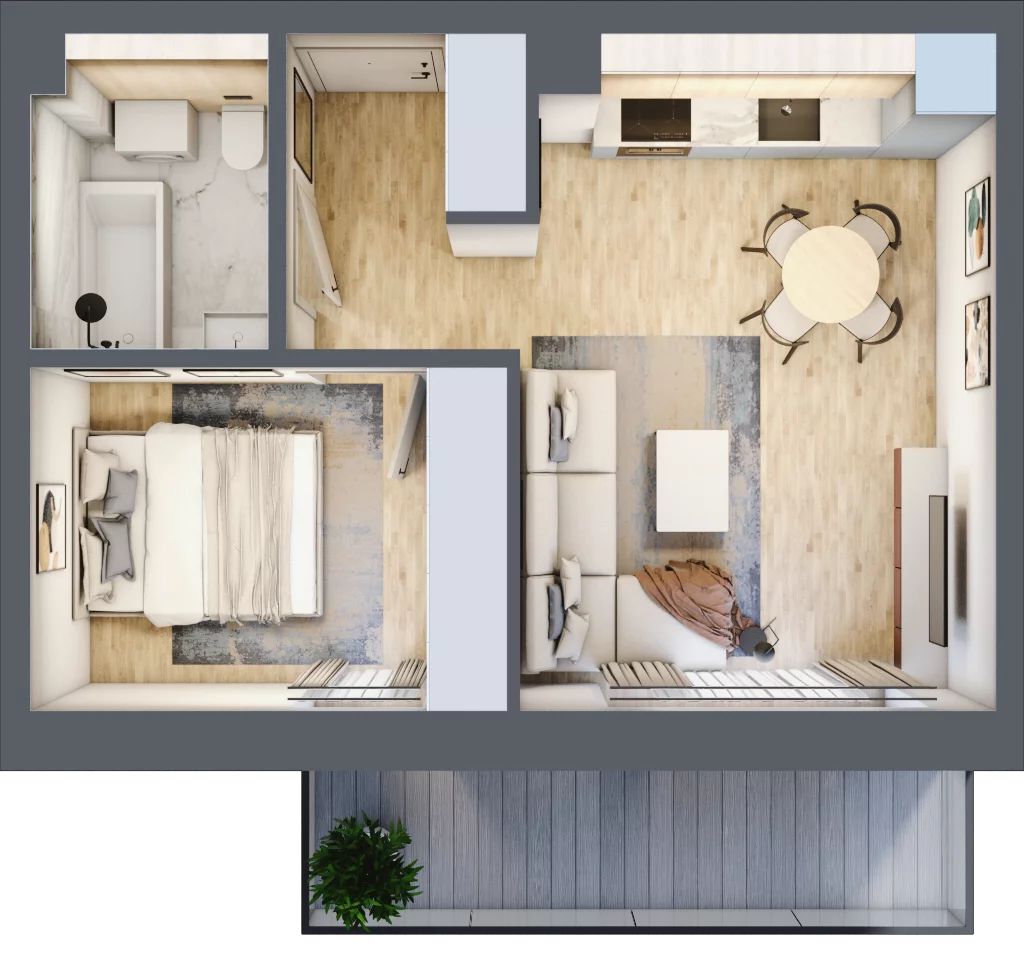 2 pokoje, mieszkanie 34,80 m², parter, oferta nr L11, Mickiewicza 21 Residence, Śrem, ul. Mickiewicza 21