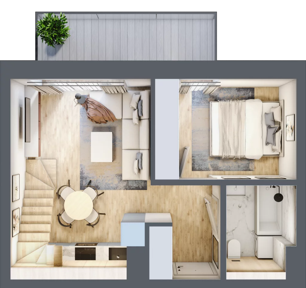 3 pokoje, mieszkanie 50,20 m², piętro 2, oferta nr L35, Mickiewicza 21 Residence, Śrem, ul. Mickiewicza 21