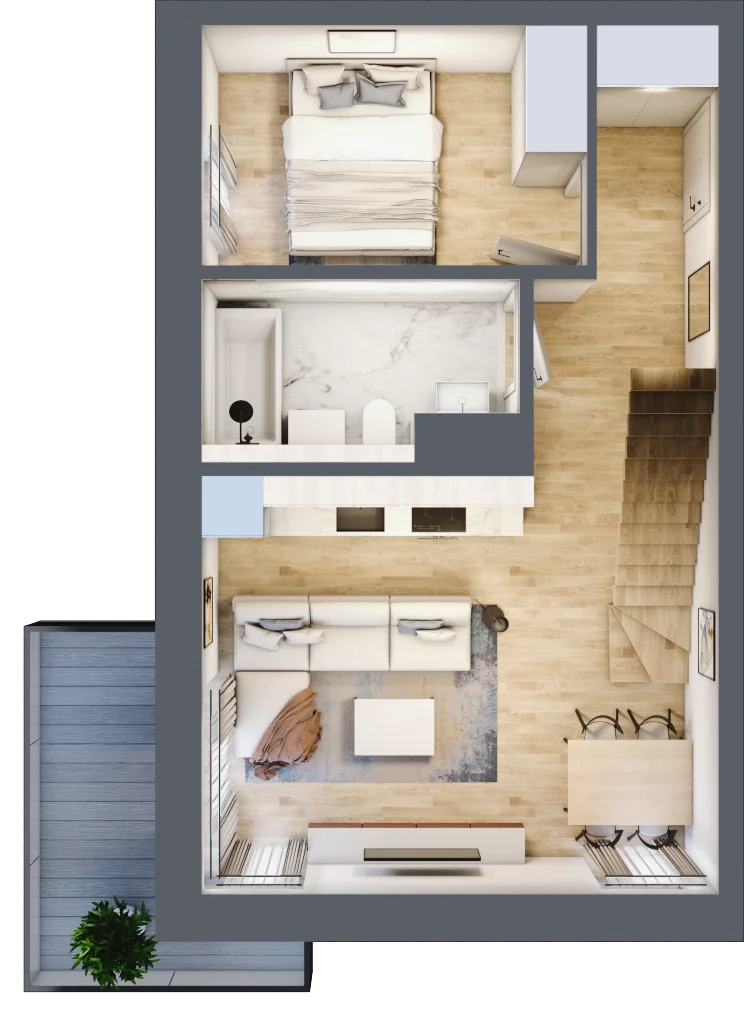 3 pokoje, mieszkanie 63,93 m², piętro 2, oferta nr L29, Mickiewicza 21 Residence, Śrem, ul. Mickiewicza 21