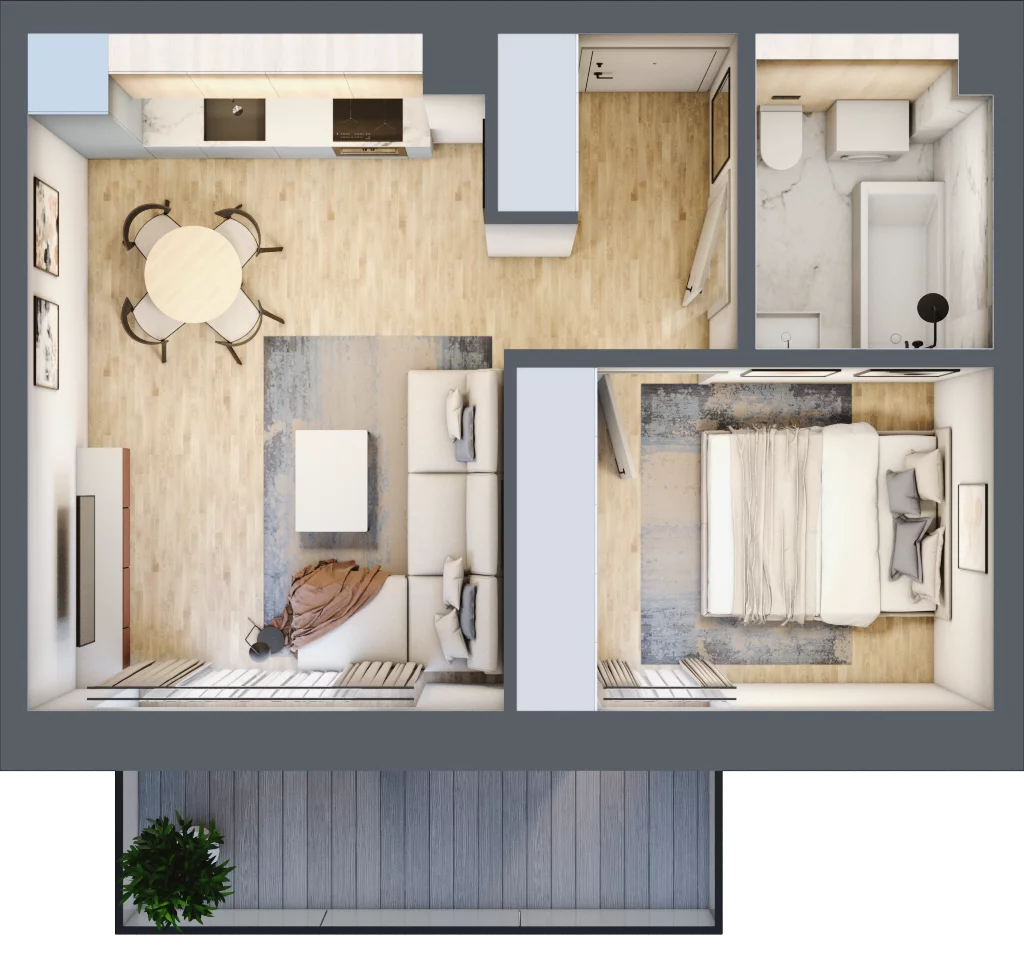 2 pokoje, mieszkanie 34,80 m², parter, oferta nr L12, Mickiewicza 21 Residence, Śrem, ul. Mickiewicza 21